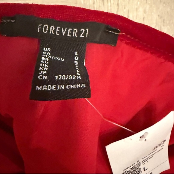 Forever 21 Red Stylish Corset Crop Top Witchy Vibes - Picture 4 of 5